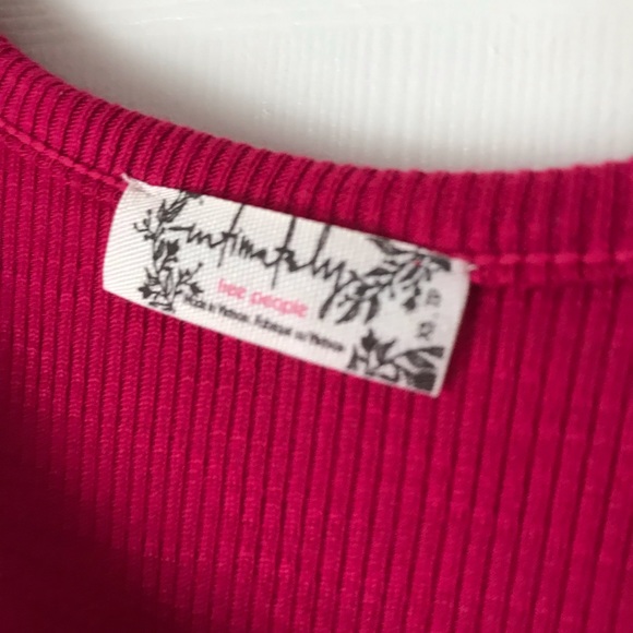 SOLD Intimately Free People pink red tank top - Picture 3 of 6